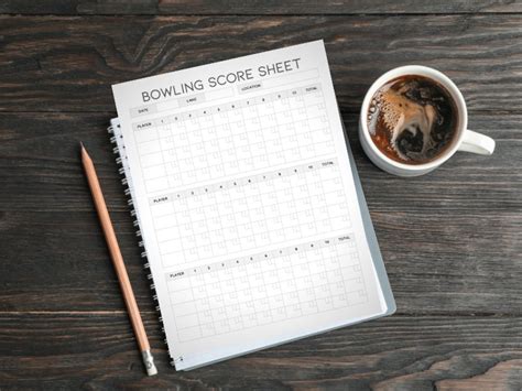 bowling score sheet printable digital instant  etsy