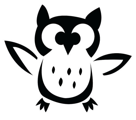 owl silhouette template  getdrawings