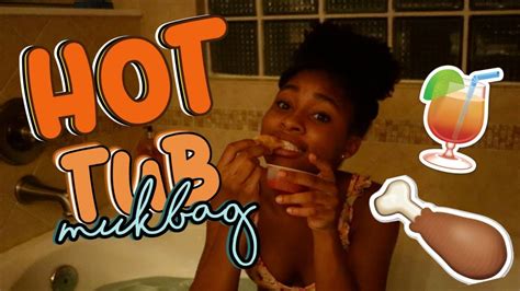 Eating My Late Night Snack In A Hot Tub Mukbang Youtube