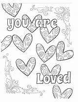 Coloring Pages Loved Sorry Quote Sheet Quotes Yourself Book Printable Self Color Romantic Colouring Etsy Adult Sheets Loving Valentine Affirmation sketch template