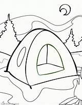 Coloring Camping Pages Clipart Tent Printable Kids Draw Sheets Library Clip sketch template