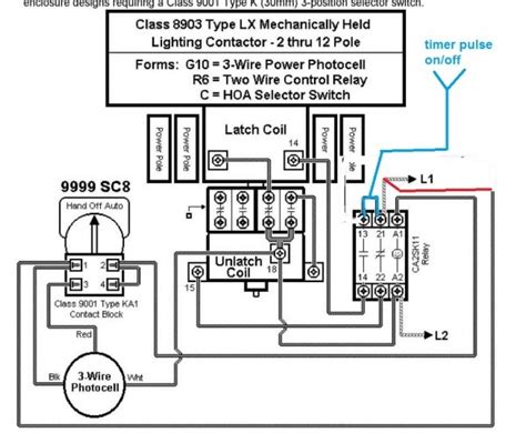 lighting contactor wiring diagram  photocell