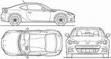 Subaru Brz Blueprints Cgfrog Forester Vehicles Golf sketch template