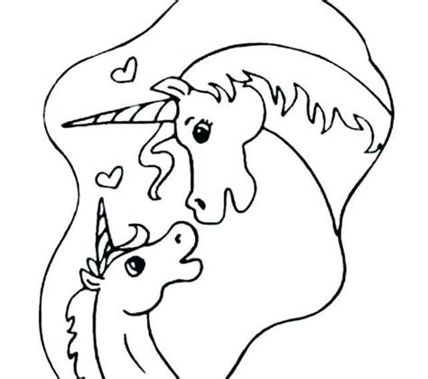 coloring pages mom  baby unicorn coloring pages