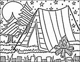 Camping Coloring Pages Kids Colouring Sheets Printable Theme Summer Tent Color Girl Sheet Preschoolers Print Fun Drawing Getdrawings Getcolorings Scouts sketch template