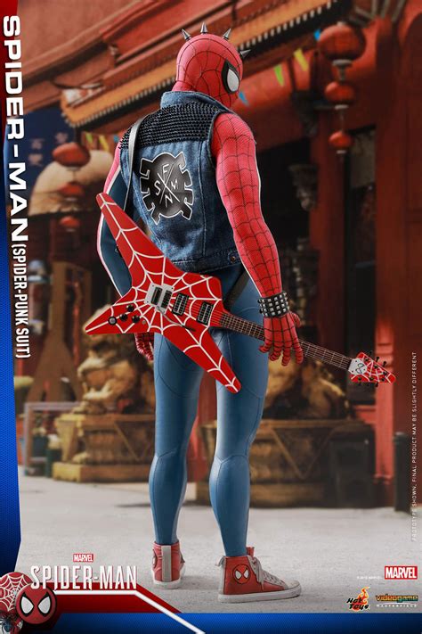 hot toys spider man action figure sees the wall crawler in his spider
