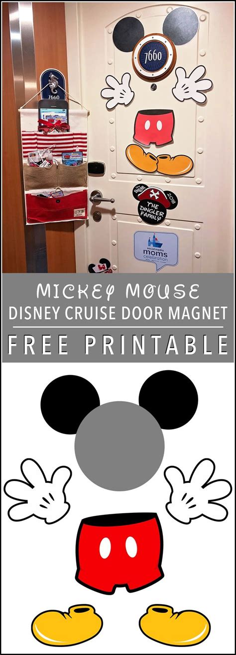 disney cruise  mickey mouse door magnet  printable disney
