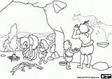 Coloring Pages Prehistoric Cave Family Hunting Age Stone Prehistory Man Paints Prepares Walls Scenes Fire Woman Caves Paleolithic Visit Cueva sketch template