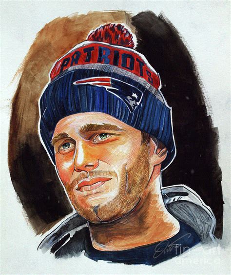 Tom Brady Drawing By Dave Olsen