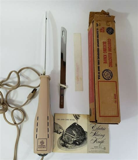vintage ge general electric custom slicing carving knife tan ek ge vintage house