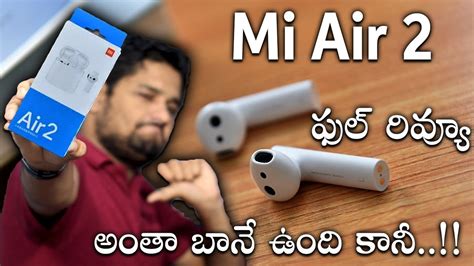 mi air  bluetooth airpods unboxing  review  telugu youtube