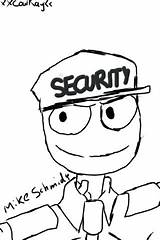Security Drawing Guard Paintingvalley sketch template