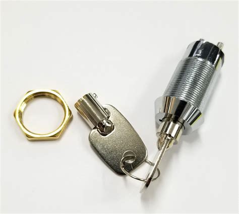 spst tubular barrel type key switch key removable     p marvac electronics