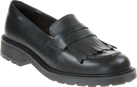 clarks orinoco  loafer black  shine leather  everyday shoes humphries shoes