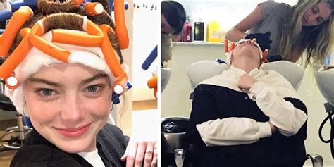 emma stone got a perm and the before and after pics are