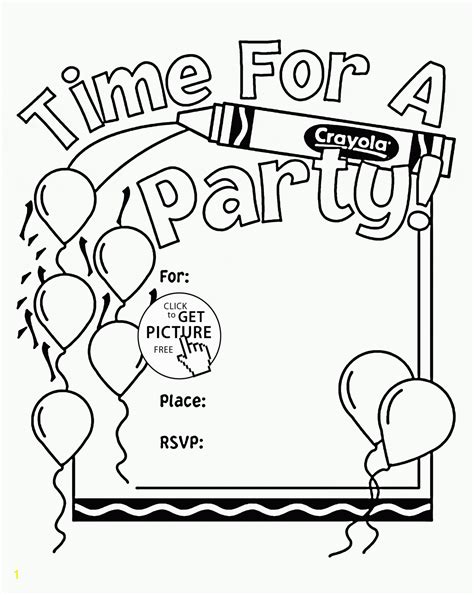 birthday party coloring pages  kids divyajanan