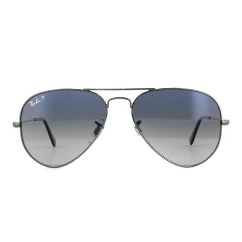 Sunglasses Aviator Gunmetal Polarized Blue Gradient Grey Sunglasses