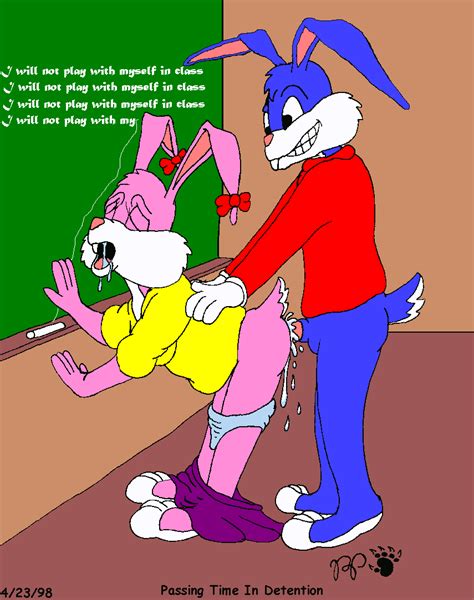 Rule 34 1998 Anthro Babs Bunny Balls Bow Tie Buster Bunny Chalk