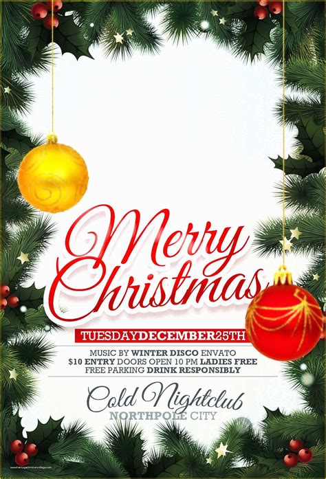 printable holiday flyer templates   printable christmas