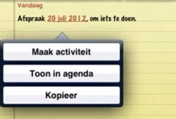 datum  je emailnotitie maak activiteit