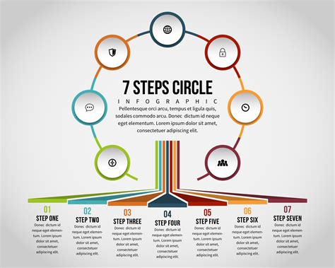 steps circle infographic   vectors clipart