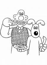 Gromit Wallace Coloring Pages Slice Eat Cake Getcolorings Color sketch template