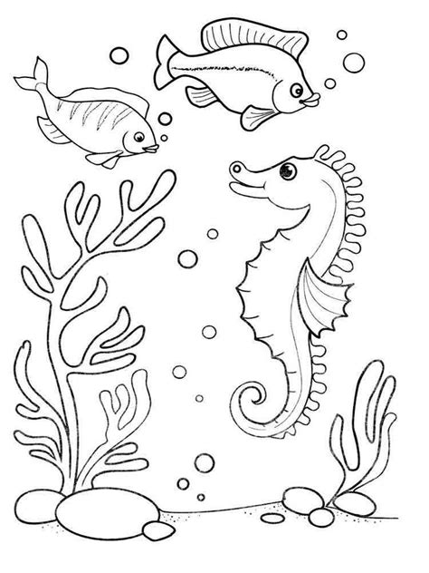 underwater coloring page