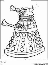 Who Doctor Coloring Pages Dalek Printable Colouring Dr Choose Board sketch template