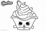 Pages Coloring Shopkins Strawberries Cream Printable Kids sketch template