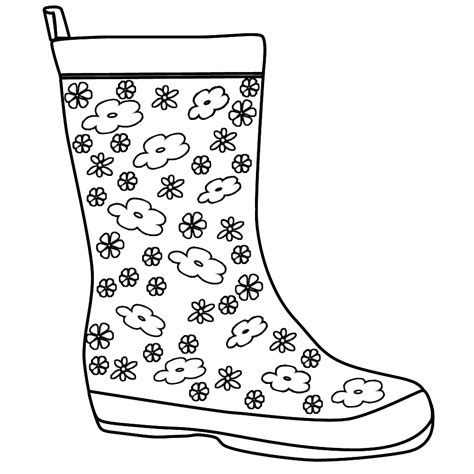 photo  printable rain boots outline boots coloring coloring home