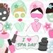 printable spa party photo booth props digital spa girl photo etsy