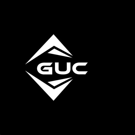 guc abstract technology logo design  black background guc creative initials letter logo