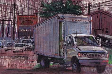 delivery truck  drawing  donald maier fine art america