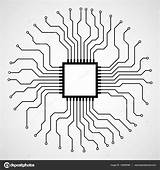 Cpu Drawing Microchip Vector Circuit Microprocessor Board Getdrawings sketch template