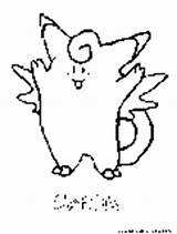Coloring Clefairy Fairy Pokemon Clefable sketch template