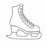 Ice Skate Coloring Skating Outline Skates Template Color Activities Winter Crafts Pages Drawing Craft Gif Templates Visit Coloringpages Choose Board sketch template