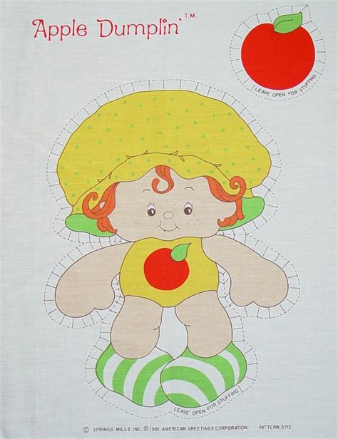 Vintage Cut And Sew Dolls Strawberry Shortcake Characters