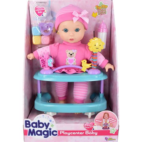 baby magic playcenter baby  piece set  toy interactive baby doll