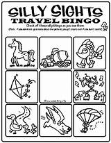 Sights Bingo Travel Crayola sketch template