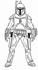 Coloring Jango Fett Pages Wars Star Popular sketch template