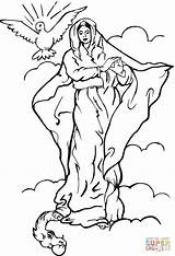 Assumption Concezione Immacolata Vierge Kolorowanka Maryja Jungfrau Feast Elisabeth Immaculate Virgen Kolorowanki Mutter Druku Cliparts Stampare Panna Jesu sketch template