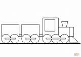 Train Cartoon Coloring Pages Easy Clipart Drawing Printable Colouring sketch template