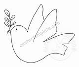 Dove Olive Branch Printable Carrying Leaf Template sketch template