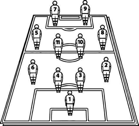 soccer football tactics board players field coloring page