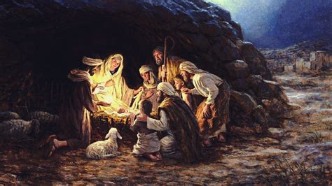 virgin mary jesus christ christmas lights religion painting hd wallpapers desktop