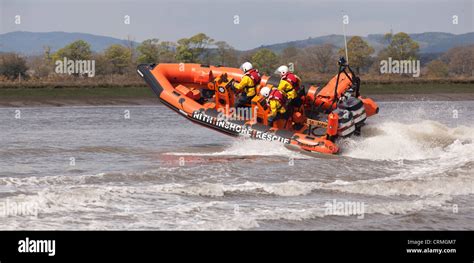 Nith Inshore Rescue Independent Lifeboat Practising Just Of Glencaple