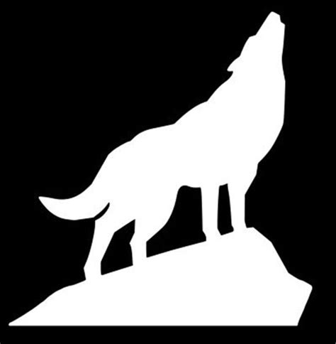 howling wolf vinyl decal sticker car truck window  car stickers  automobiles motorcycles