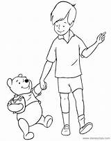 Christopher Robin Pooh Coloring Winnie Pages Disneyclips Friends Color Disney Tigger Link Pdf Funstuff sketch template