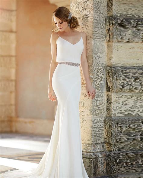 Vestido De Novia 2015 Beach Chiffon Wedding Dress Simple Boho Wedding