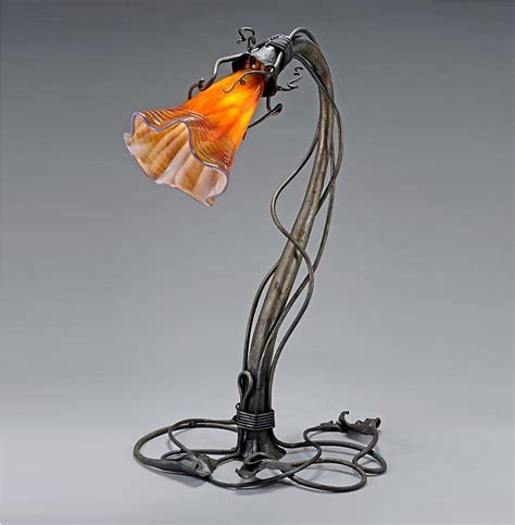 Buy A Hand Made La Waltz Table Lamp With Blown Glass Shade Made To